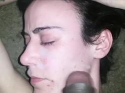 Teenager gets Good-Sized man meat facial cumshot