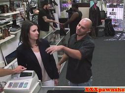 Pawnshop spex amateur sucking store owner